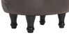 Faux Leather Animal Stool Dark Brown HORSE_783212