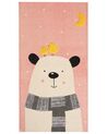 Tapis enfant imprimé ours en coton 80 x 150 cm multicolore TAPAK_864156