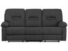 3-Sitzer Sofa Polsterbezug dunkelgrau verstellbar BERGEN_911040