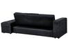 Canapé-lit modulable avec pouf noir FALSTER_878871
