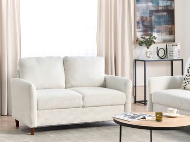 2-seters sofa med oppbevaring kordfløyel off-white MARE