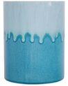 Vaso decorativo gres porcellanato bianco e blu 26 cm CHAMAIZI_810552