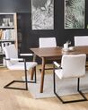Set of 2 Faux Leather Dining Chairs Off-White BUFORD_790078