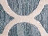 Teppich Wolle hellblau 140 x 200 cm marokkanisches Muster Kurzflor YALOVA_674728