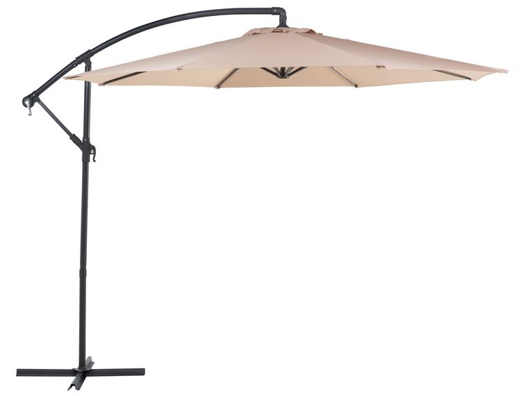 Grand parasol de jardin beige sable ⌀ 300 cm RAVENNA_372845