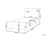 Sivá čalúnená posteľ 90 x 200 cm RENNES_679895