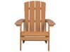 Zahradní židle s podnožkou barva týkového dřeva ADIRONDACK_809447