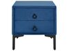 Sametová souprava nábytku do ložnice 160 x 200 cm modrá SEZANNE_799970