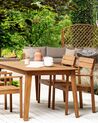 Zestaw 4 krzeseł ogrodowych drewno akacjowe FORNELLI_823597