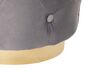 Sametový puf ⌀ 40 cm šedý CARROLLTON_765899