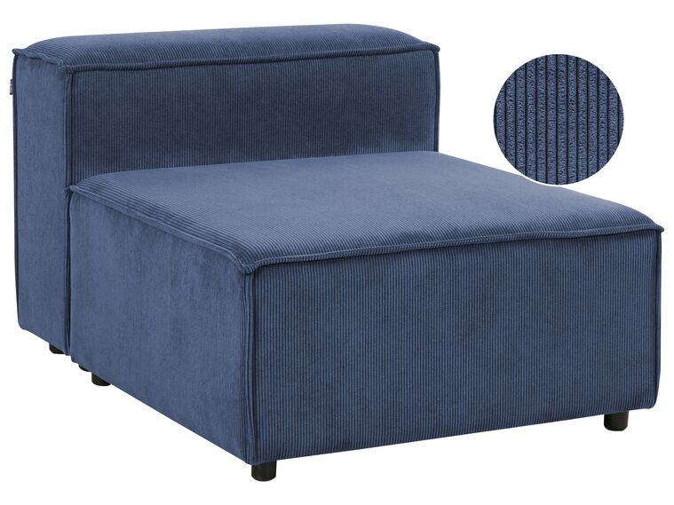 Módulo de cadeira de 1 lugar em bombazine azul escuro APRICA_908815