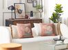 2 poduszki dekoracyjne z motywem roślinnym 45 x 45 cm jasnoczerwone AGERATUM_818547
