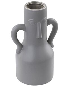 Kukkamaljakko posliini harmaa 21 cm TRIPOLI