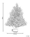 Albero di Natale innevato LED verde bianco e beige 90 cm MALIGNE_832053
