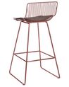 Set of 2 Metal Bar Chairs Rose Gold FREDONIA_868350