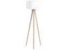 Wooden Tripod Floor Lamp White NITRA_803395