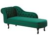 Left Hand Chaise Lounge Velvet Green NIMES_805949