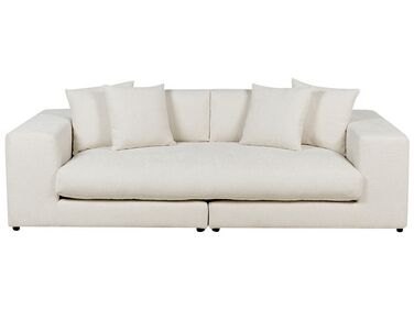 3-Sitzer Sofa cremeweiß mit Kissen GLORVIKA