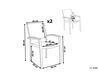 Conjunto de 2 cadeiras de jardim em alumínio cinzento PERETA_738982