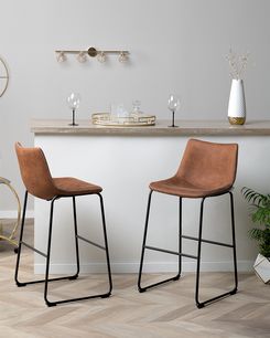 Baarituoli kangas kullanruskea 2 kpl FRANKS