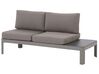 5 Seater Aluminium Garden Corner Sofa Set Grey FERENTINO_777831