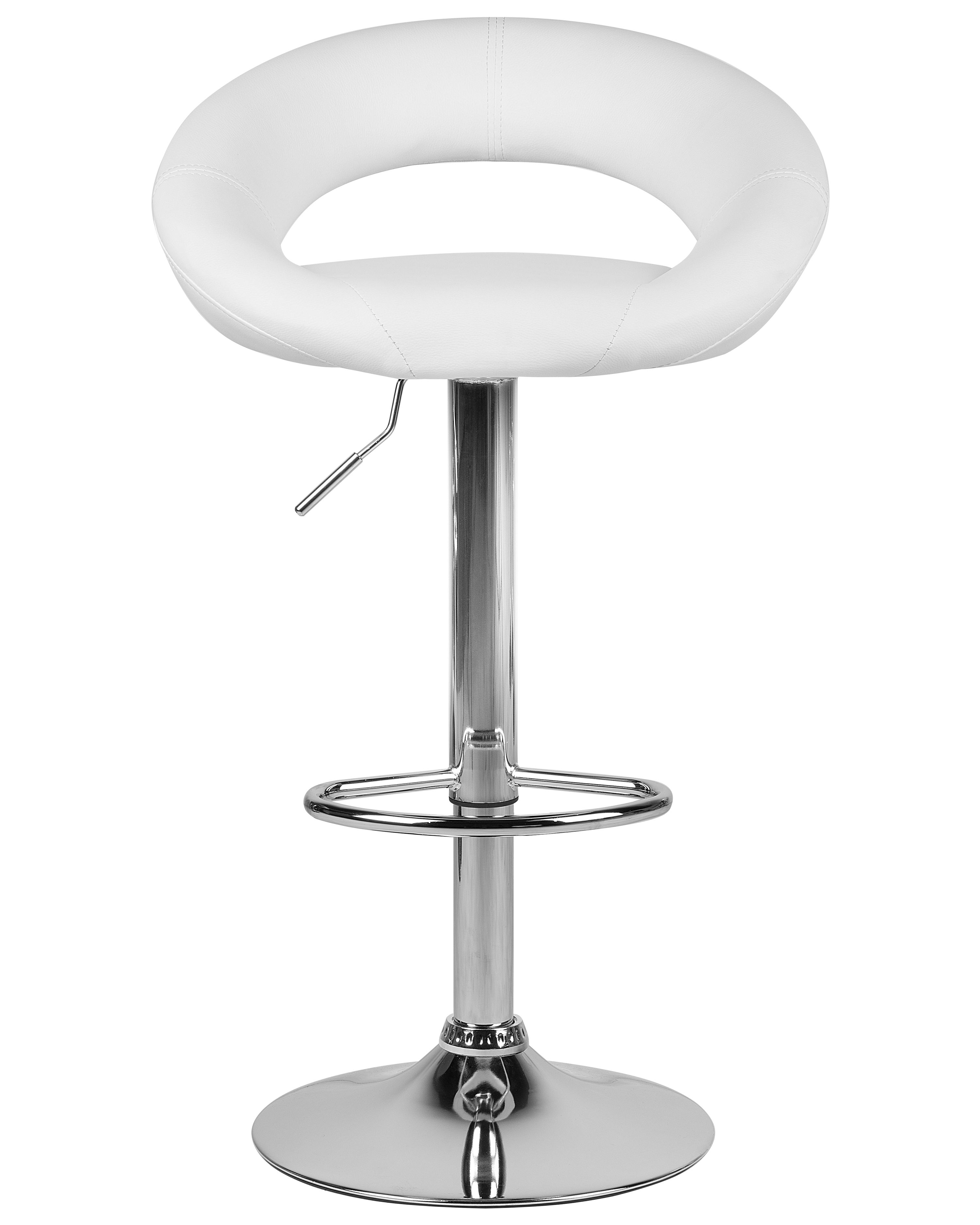 Set of 2 Faux Leather Swivel Bar Stools White PEORIA Beliani.co.uk
