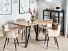 Dining Set Table with Bench Light Wood with Black UPTON _851033