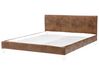 EU Super King Size Bed Frame Cover Brown for Bed FITOU _752869