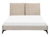 Corduroy EU Double Size Bed Taupe MELLE_882200
