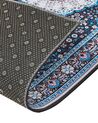 Teppich blau / schwarz 80 x 240 cm orientalisches Muster Kurzflor GEDIZ_886655
