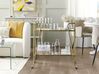 Metal Drinks Trolley with Glass Top Gold NOTI_821555