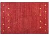  Gabbeh Teppich Wolle rot 200 x 300 cm abstraktes Muster Hochflor YARALI_856231