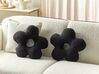 Set of 2 Teddy Cushions 40 x 40 cm Black CAMPONULA_888672