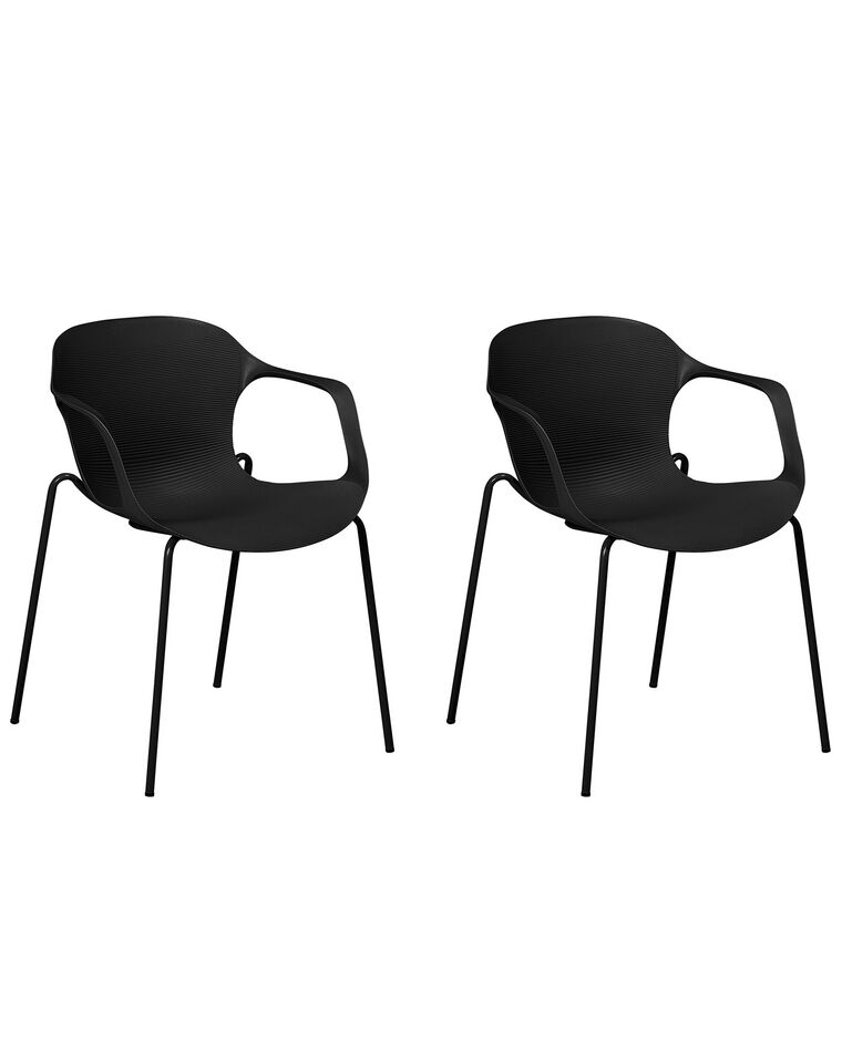 Lot de 2 chaises noires ELBERT_684953