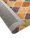 Teppich Wolle mehrfarbig 80 x 150 cm geometrisches Muster Kurzflor KESKIN_836622