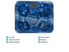 Bañera de hidromasaje LED de acrílico azul/madera clara 215 x 180 cm ARCELIA_825438