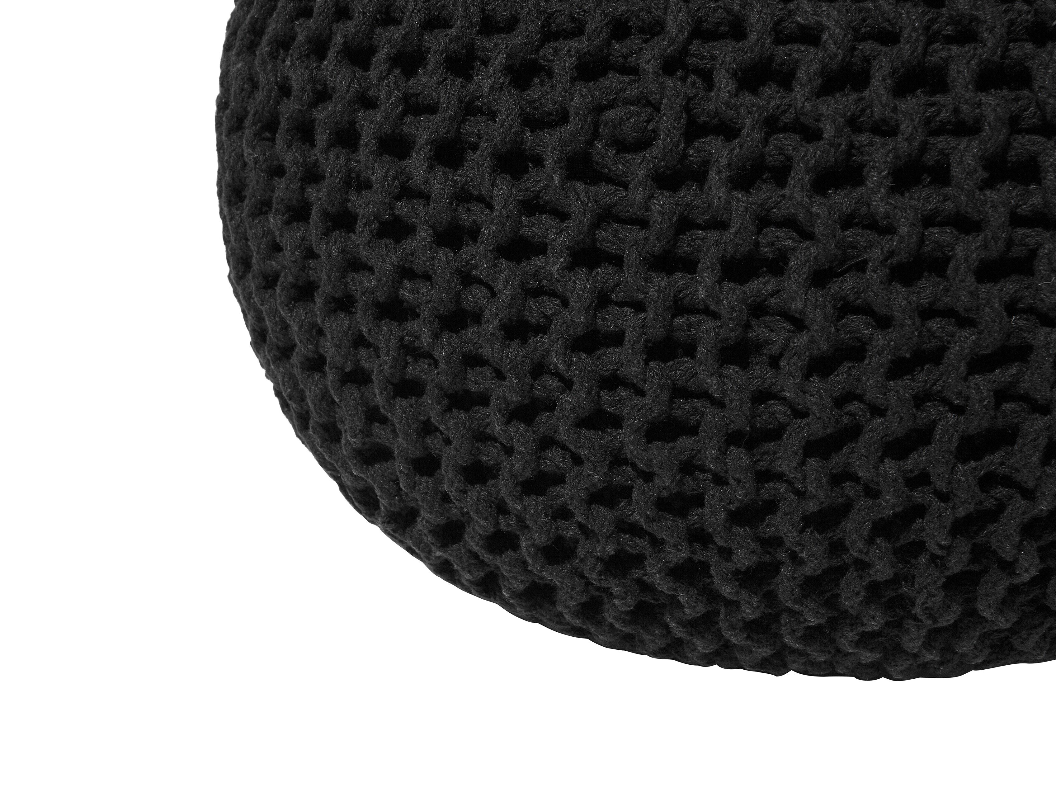 Puf 50 x 35 cm czarny CONRAD