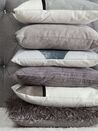 Set of 2 Cord Cushions 45 x 45 cm Grey NOLANA_770183