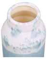 Vaso decorativo gres porcellanato bianco e blu 26 cm CHAMAIZI_810551