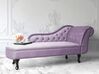 Chaise longue fluweel violet rechtszijdig NIMES_712572