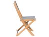 Set of 2 Acacia Garden Folding Chairs Light Wood  CESANA_716851