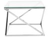 Table appoint argentée avec plateau en verre BEVERLY_733159