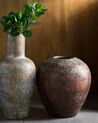 Terracotta Decorative Vase 33 cm Copper with Blue NIDA_894726