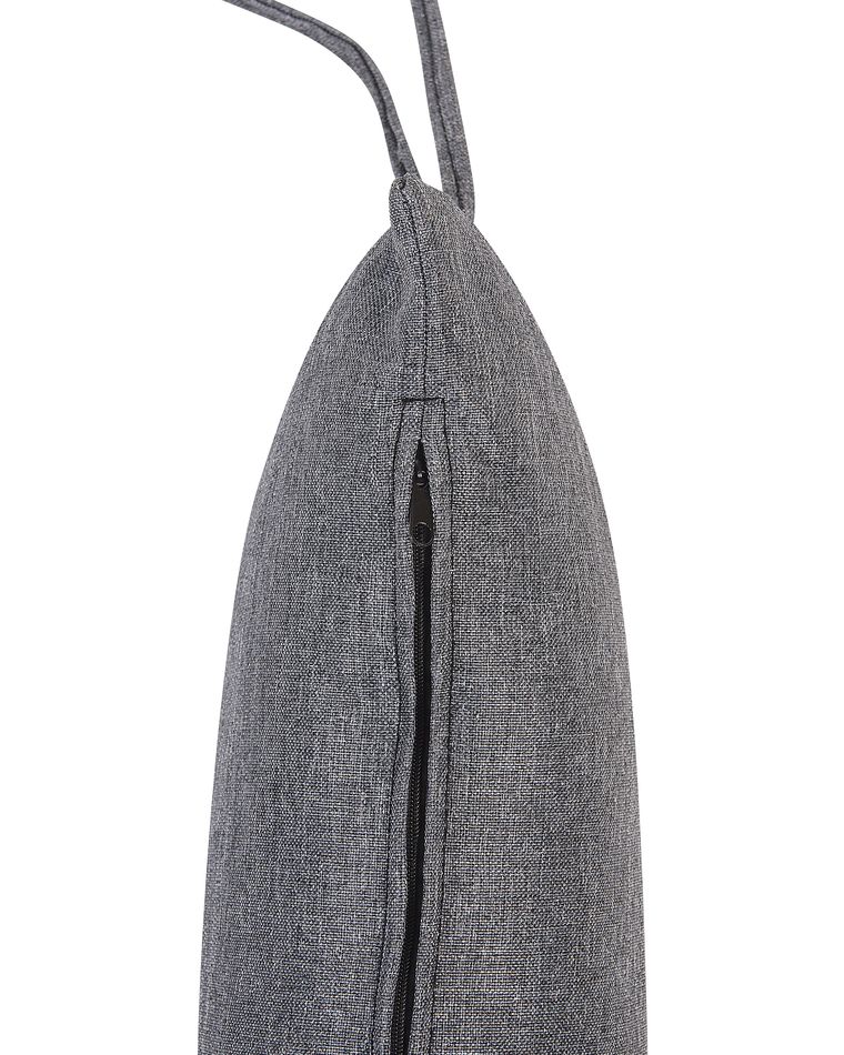 PE Rattan Hanging Chair with Stand Grey ARSITA Beliani.co.uk