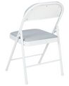 Set of 4 Folding Chairs Light Grey SPARKS_863761