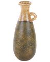 Terracotta Decorative Vase 50 cm Green and Gold MARONEJA_850819