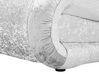 Bett Samtstoff silber mit Bettkasten hochklappbar 160 x 200 cm AVIGNON_738169