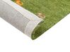 Gabbeh Teppich Wolle grün 160 x 230 cm Tiermuster Hochflor YULAFI_855761