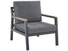 Lounge Set Aluminium 4-Sitzer Auflagen dunkelgrau DELIA_798459