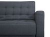 Right Hand Modular Fabric Sofa with Ottoman Dark Grey ABERDEEN_717891